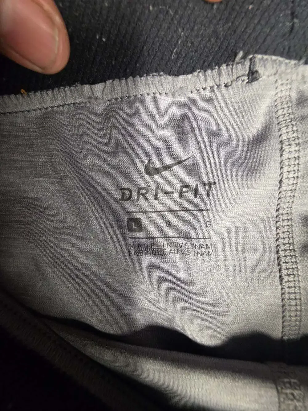Nike Pro 365 Women's Black/Heather/White Mid-Rise Crop Leggings (CZ9803-010) S&L